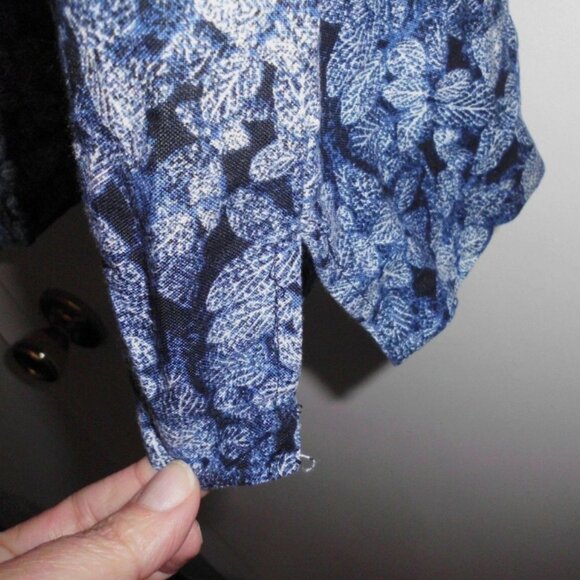 Vintage Siegfried Button Up Shirt Linen-Blend Short Sleeve Blue M Men Hong Kong - Picture 3 of 6